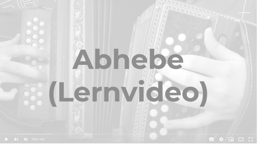 Abhebe Lernvideo: Bild eines Lernvideos zum Spielen des Titels „Abhebe“ auf einem B-Örgeli mit der Abbildung eines Instruments.