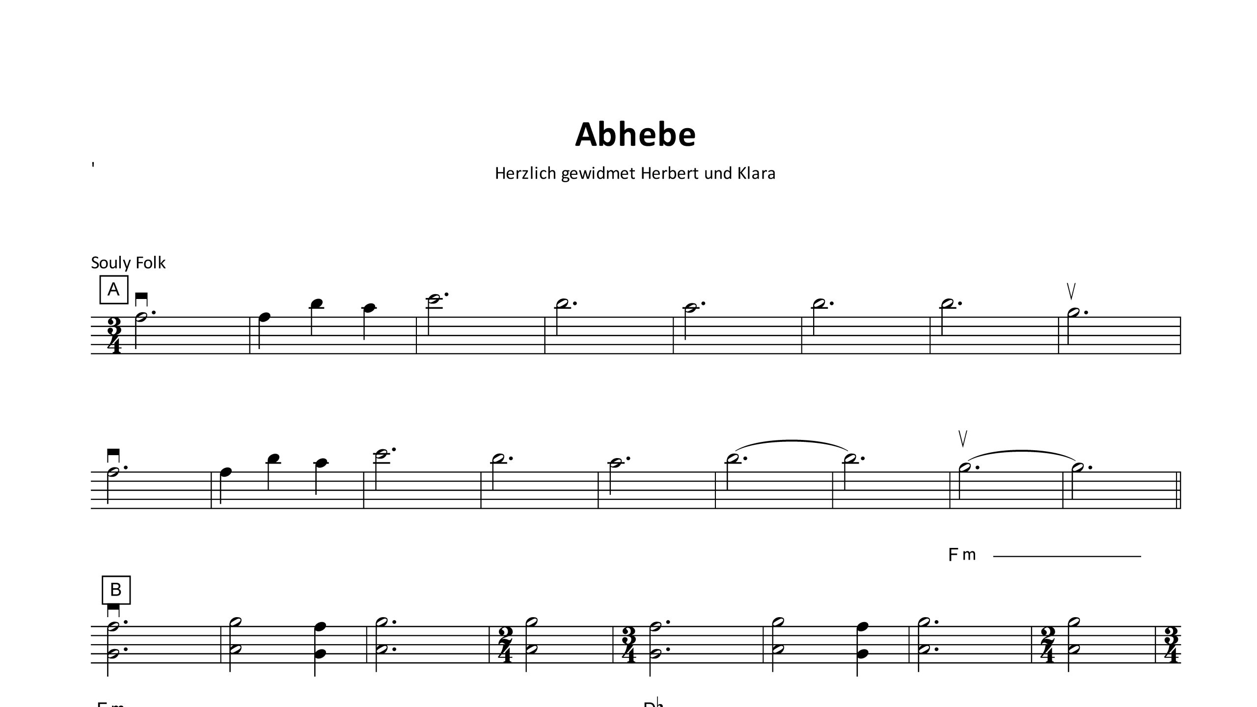 Abhebe (Noten Griffschrift)