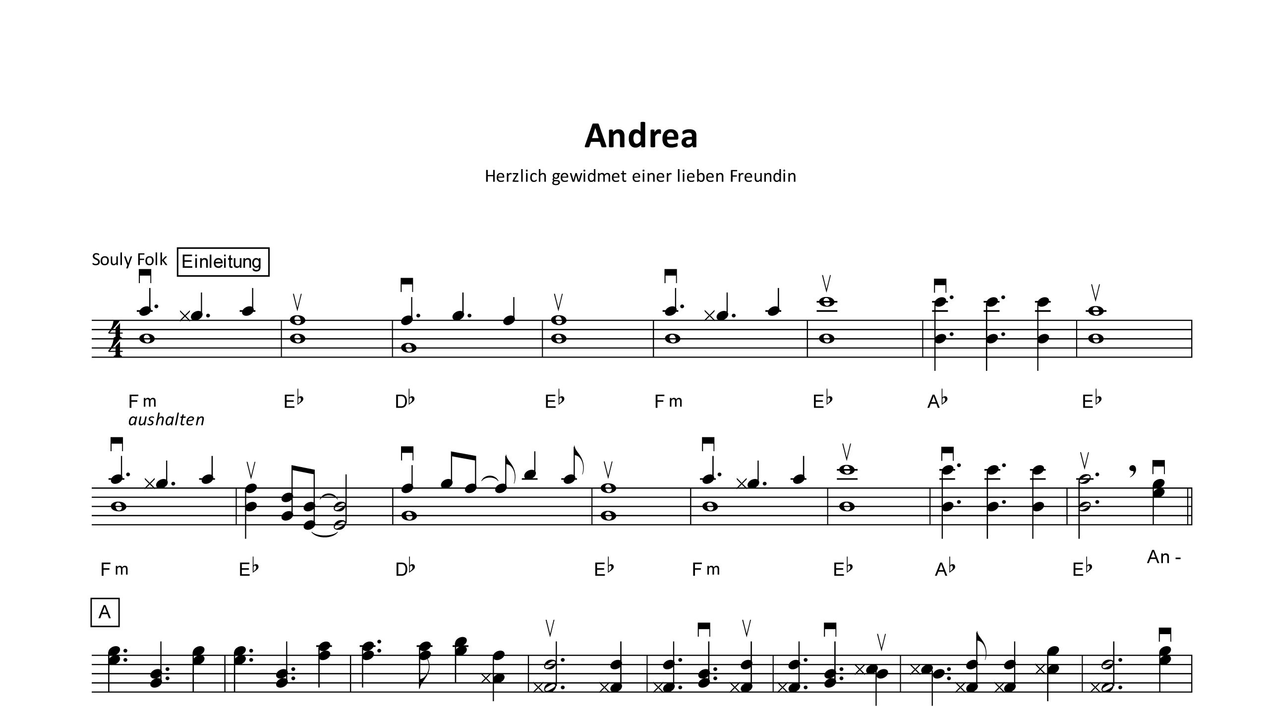 Andrea (Noten Griffschrift)