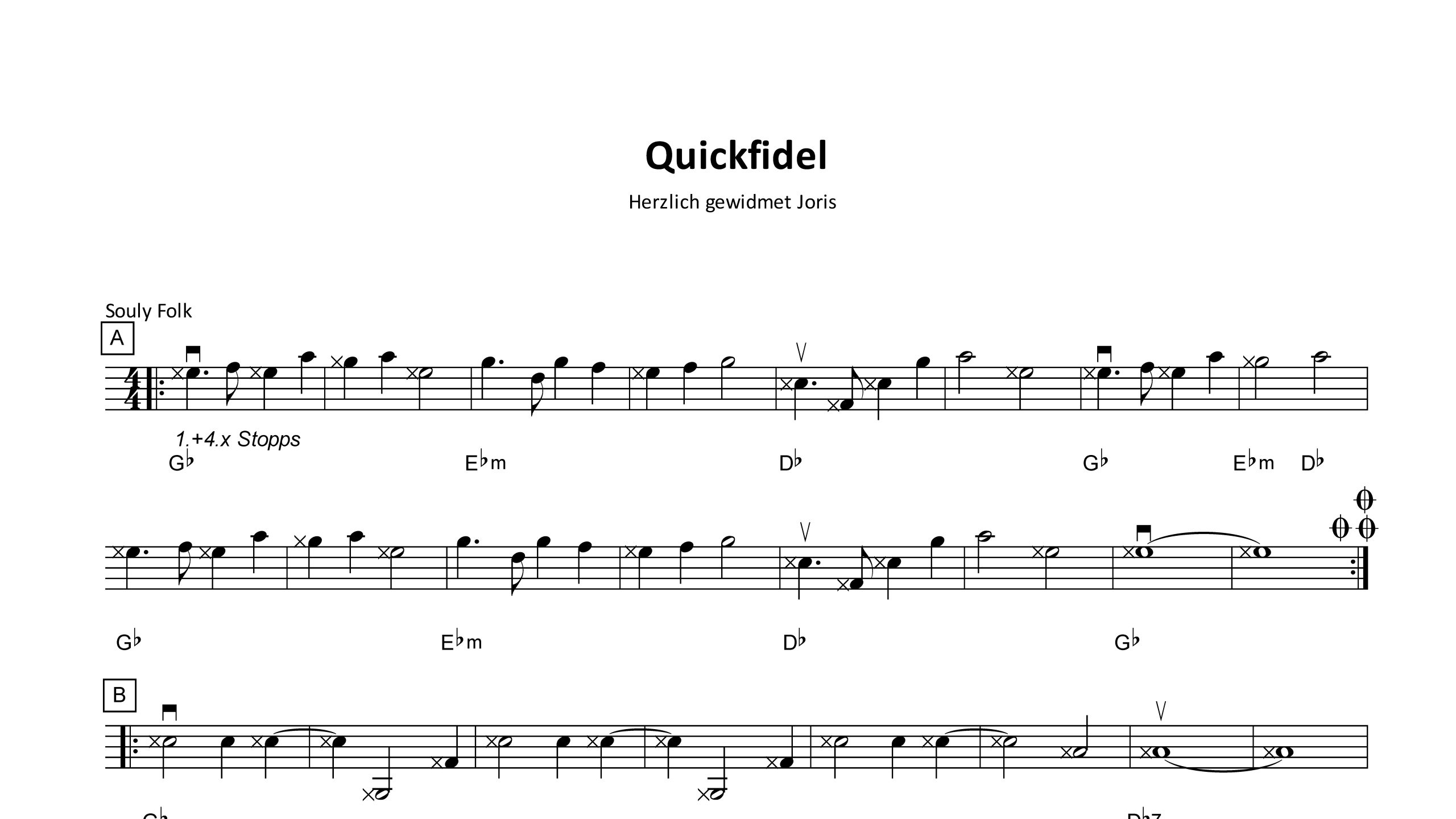 Quickfidel (Noten Griffschrift)