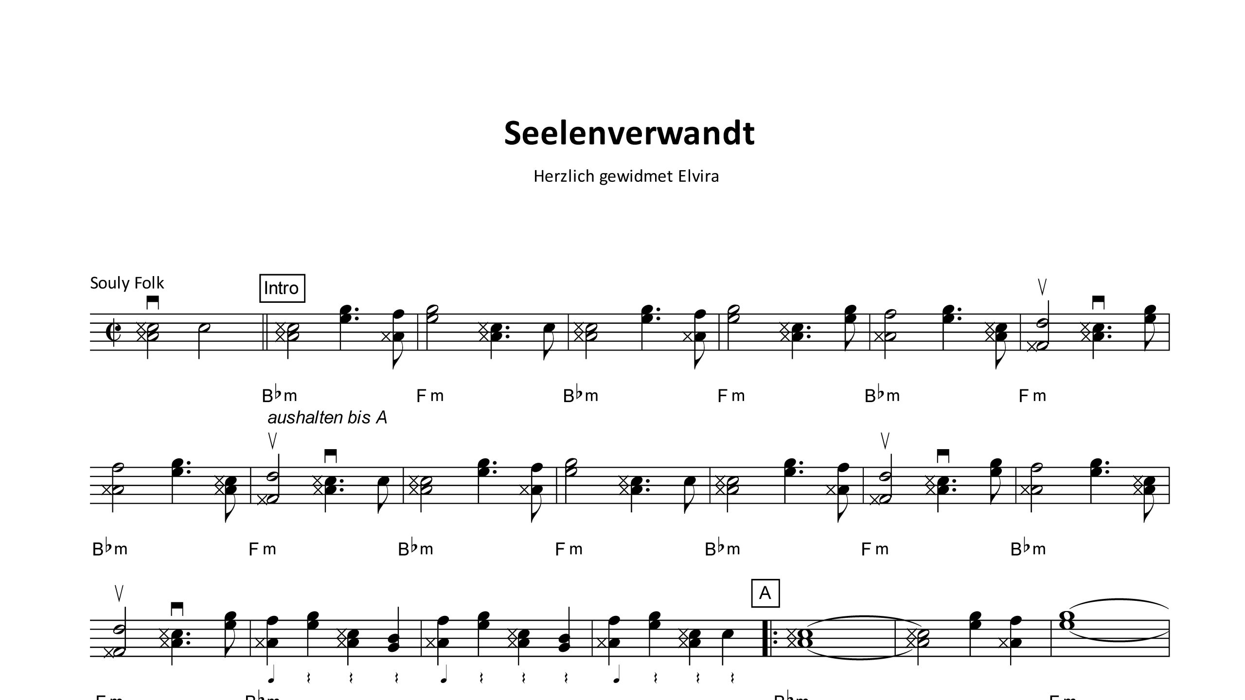 Seelenverwandt (Noten Griffschrift)