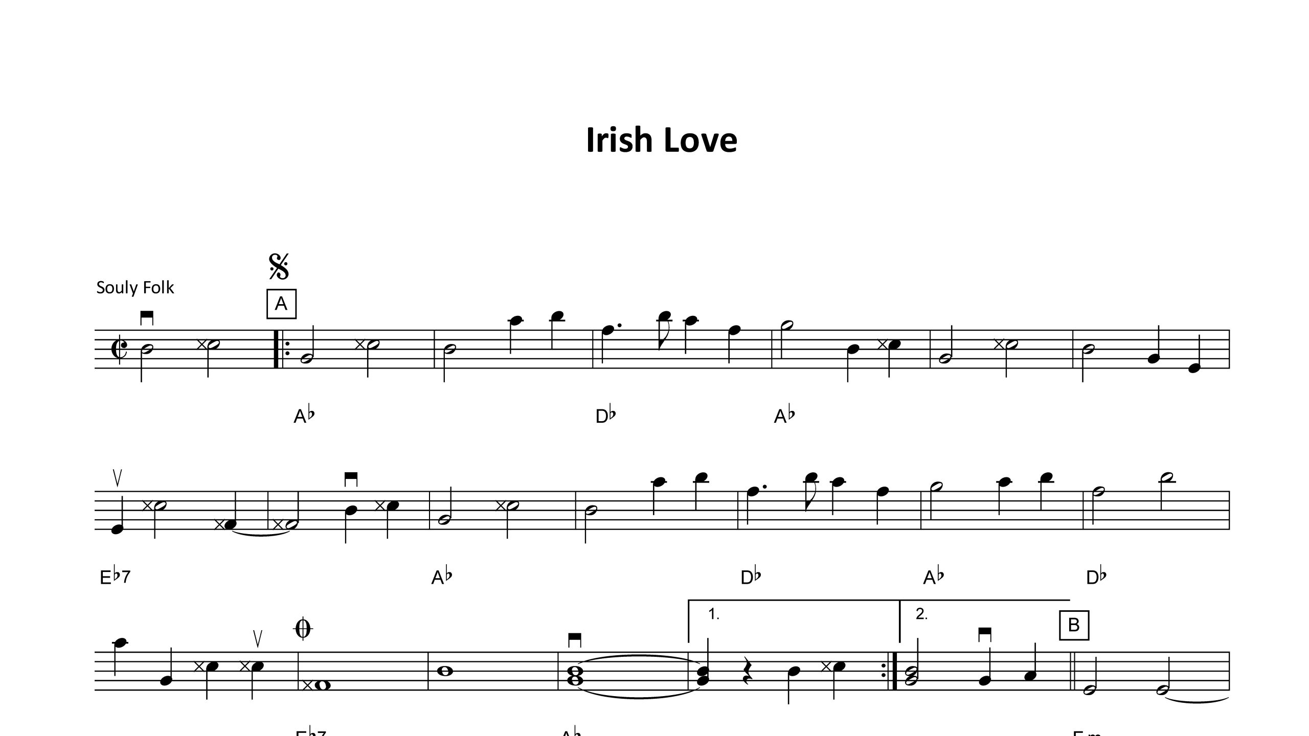 Irish-Love (Noten Griffschrift)