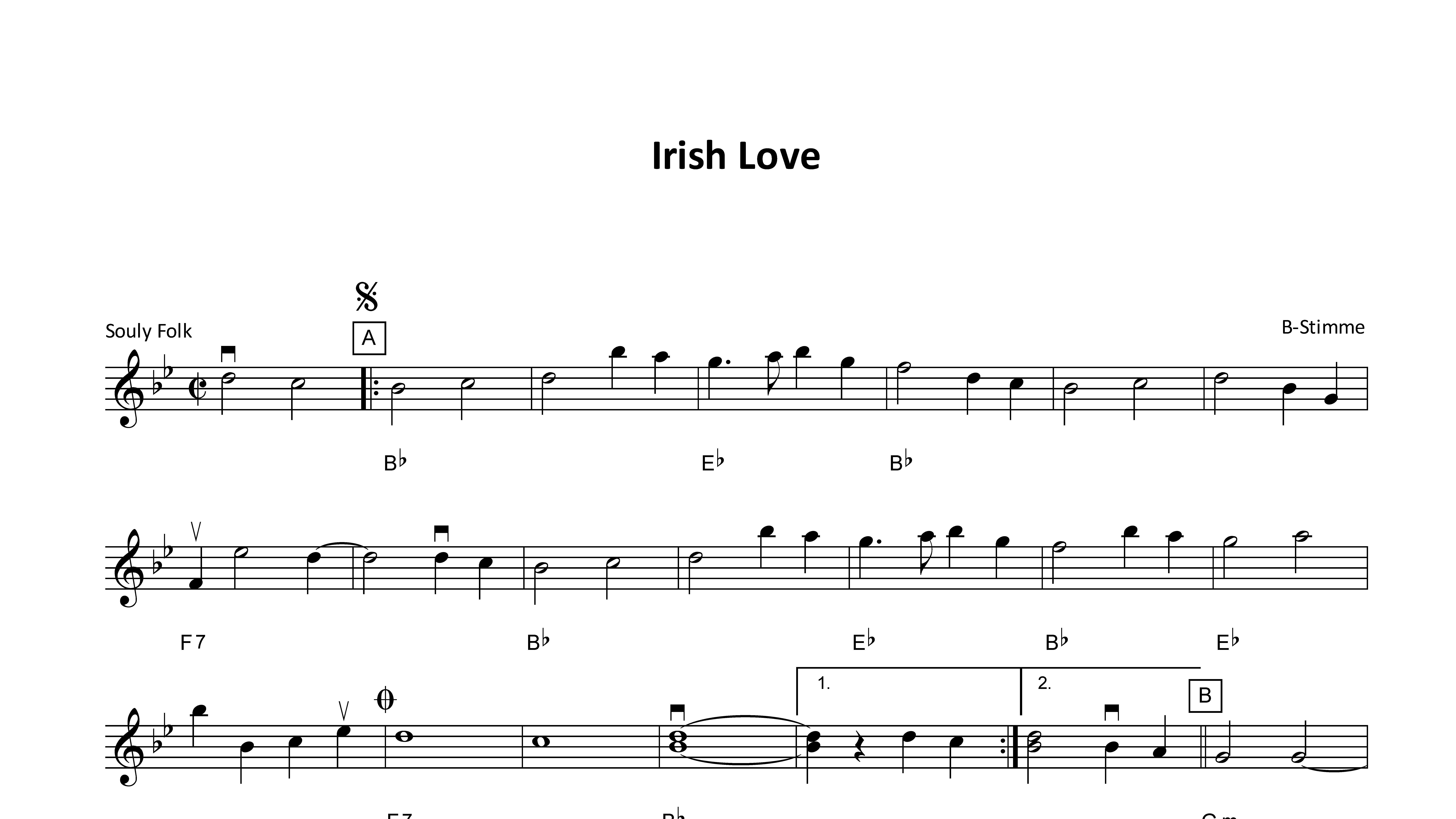 Irish-Love (Noten Violinschlüssel)