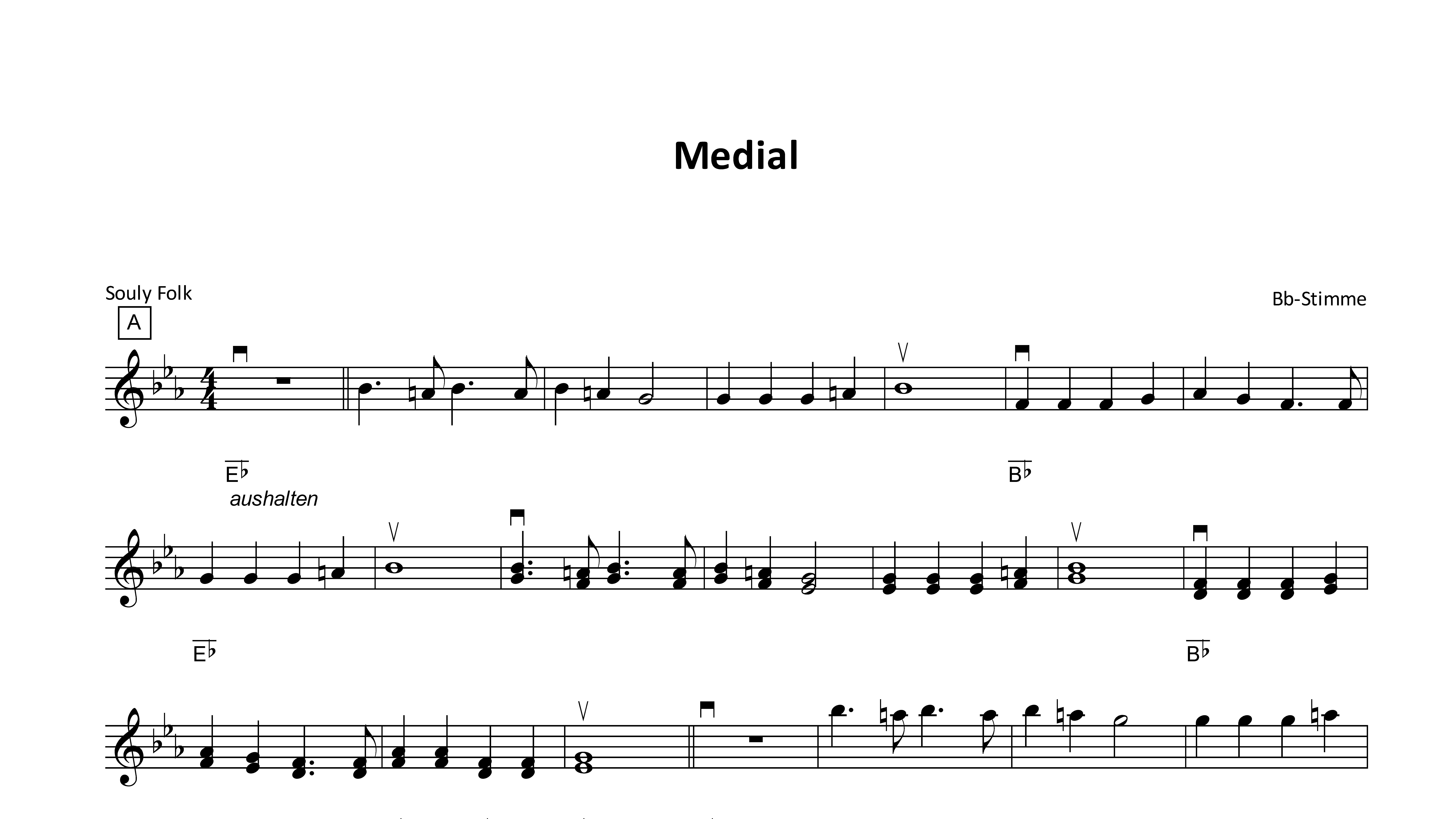 Medial (Noten Violinschlüssel)