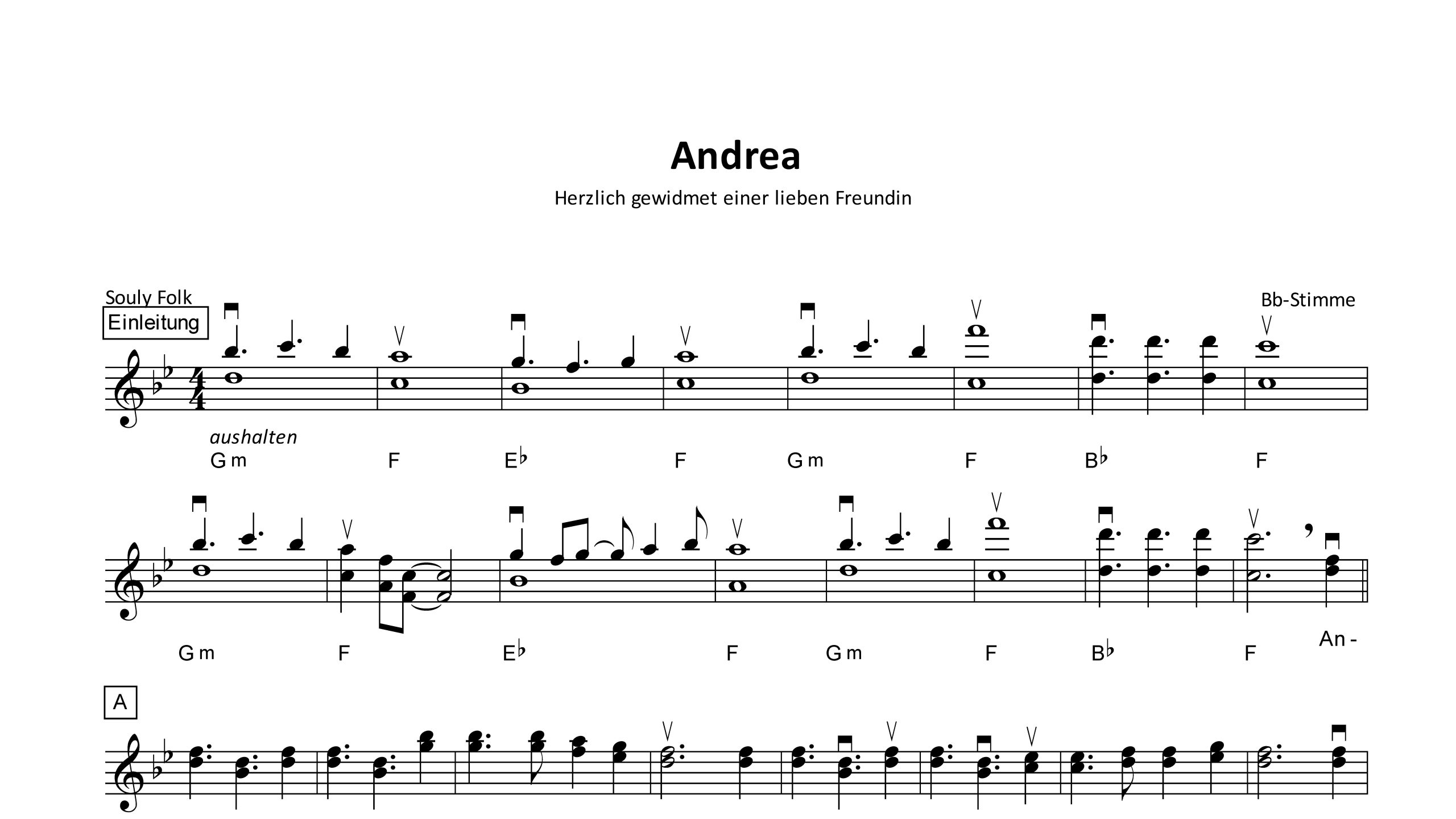 Andrea (Noten Violinschlüssel)