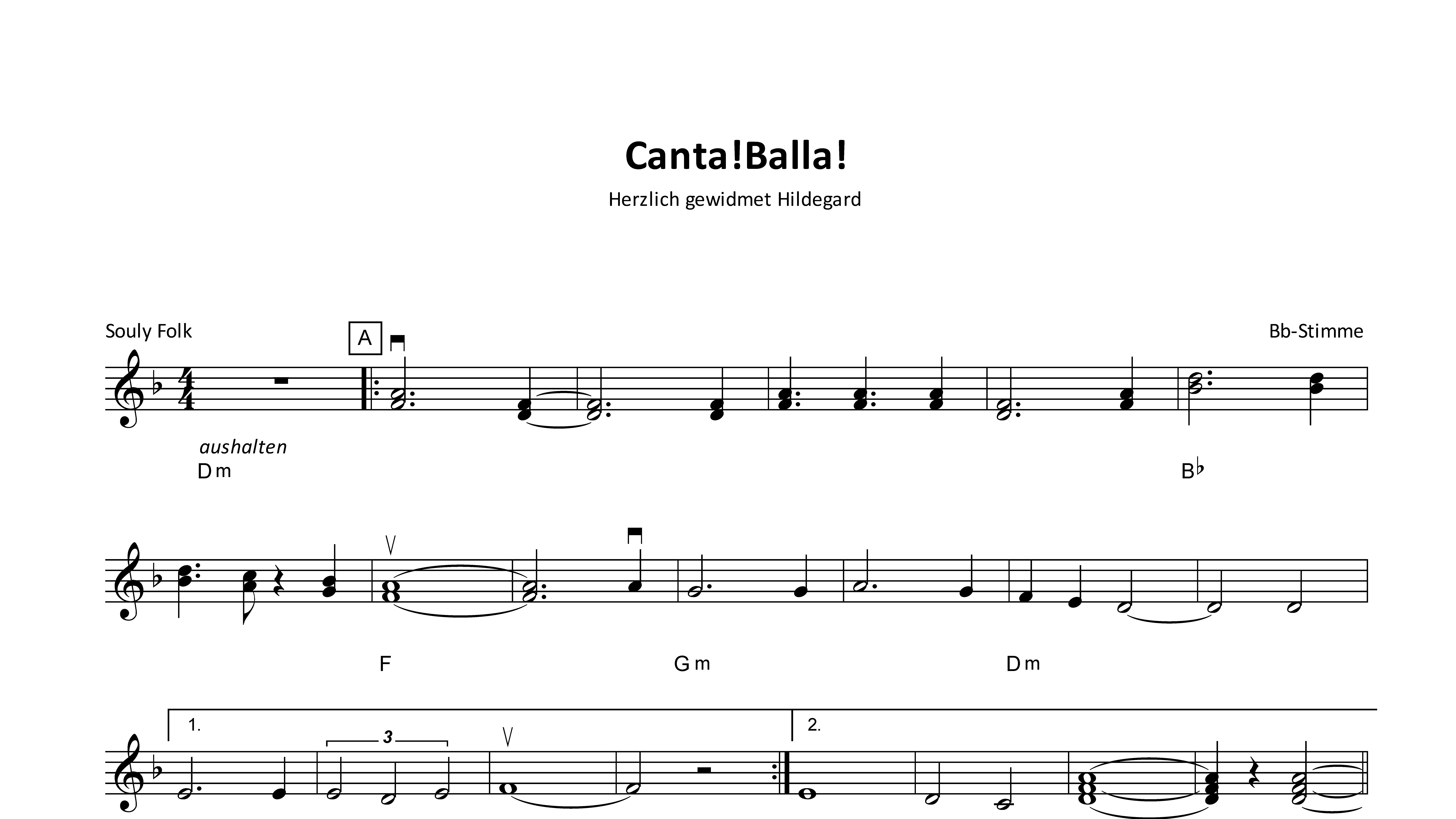 Canta!Balla! (Noten Violinschlüssel)