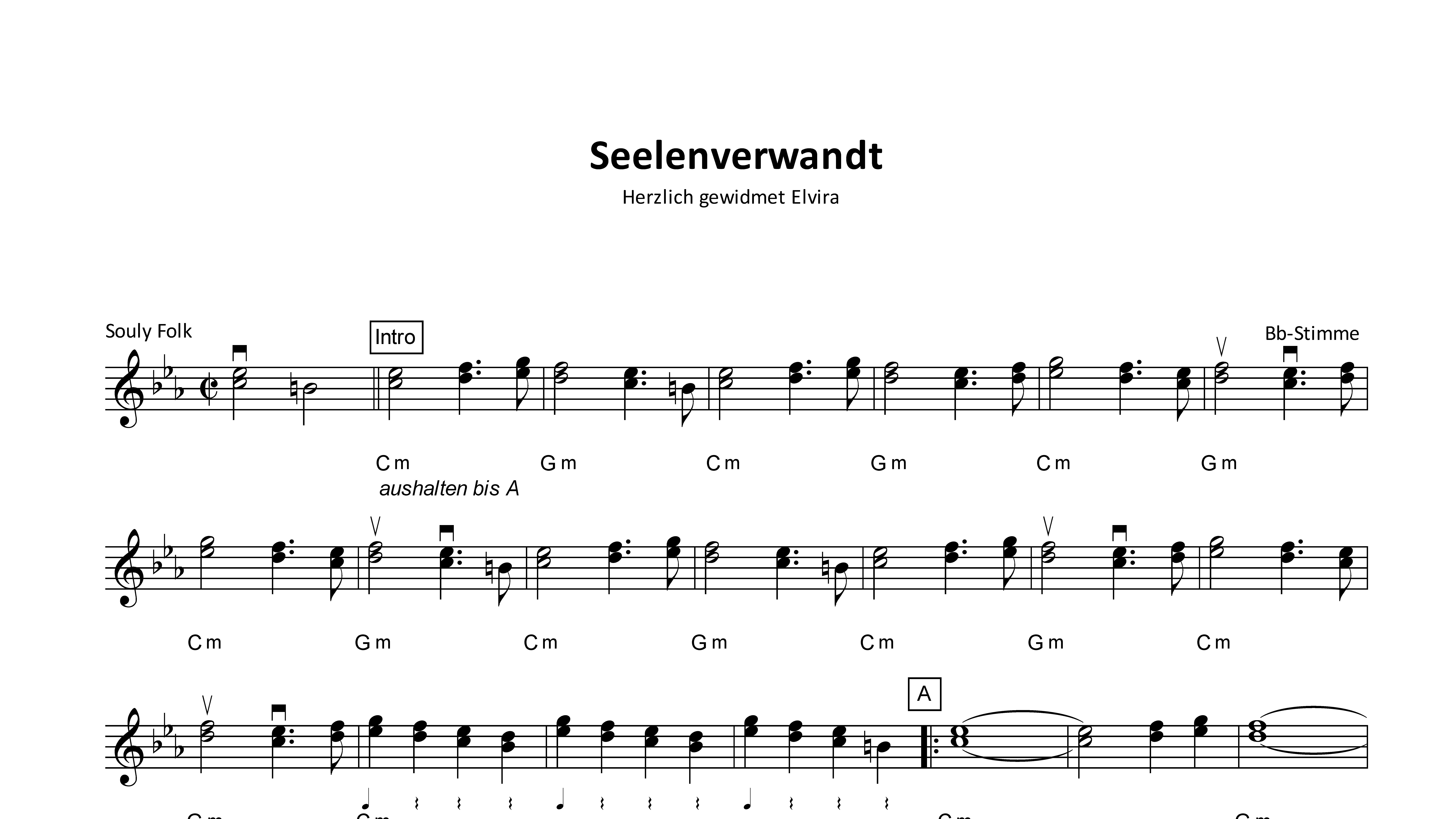 Seelenverwandt (Noten Violinschlüssel)